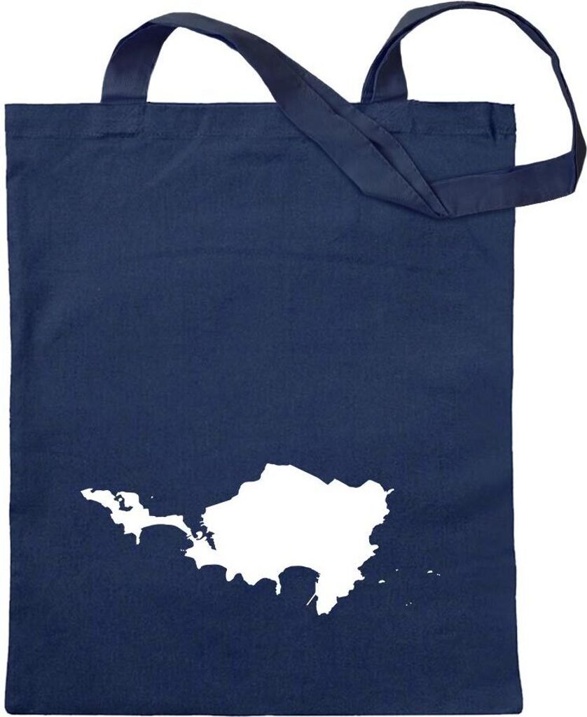 Kiwistar - Baumwolltasche - dunkelblau - Niederlande - Sint Maarten - Tragetasche Stoffbeutel Umhängetasche Langer Henkel