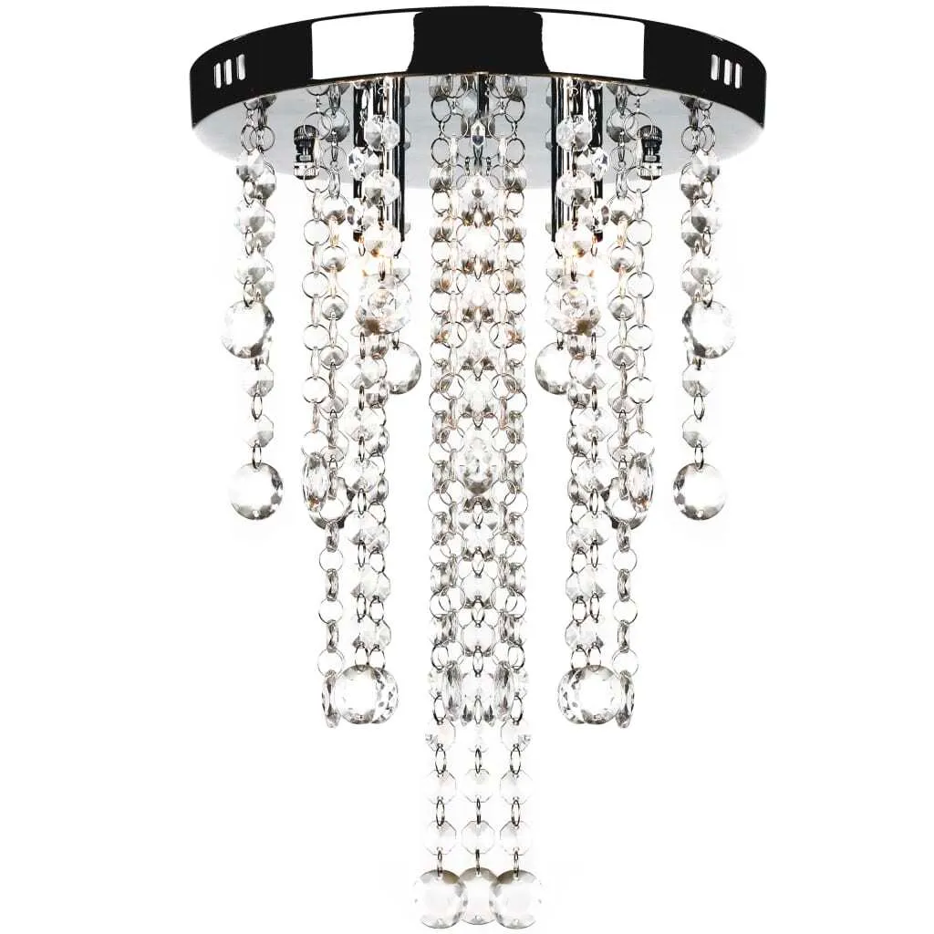 Plafonnier perles de cristal transparentes luminaire suspendu noble