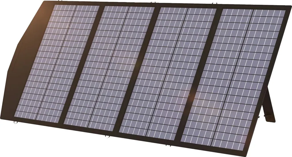 Panneau solaire pliable et nomade noir pour recharge de smartphone USB