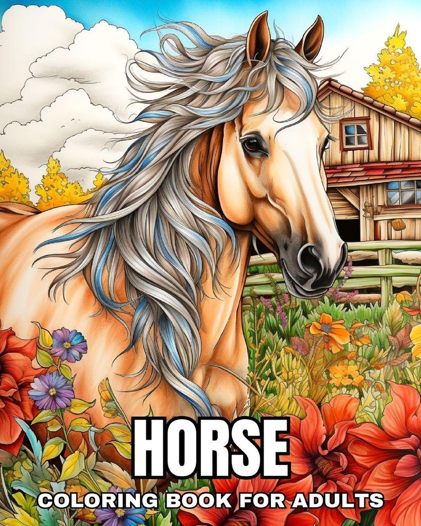 Camy, C: Horse Coloring Book for Adults