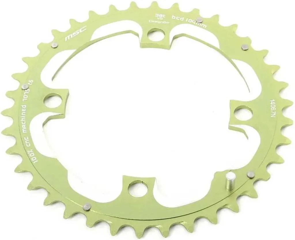 Plateau MSC Alu7075 CNC Vert 38 Dents 104 BCD Haute Résistance 4 Bras