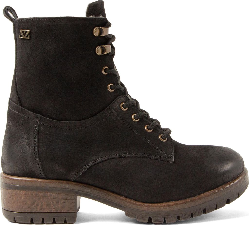 Lazamani Kia Damen Leder-Schnürboots Black Größe 40