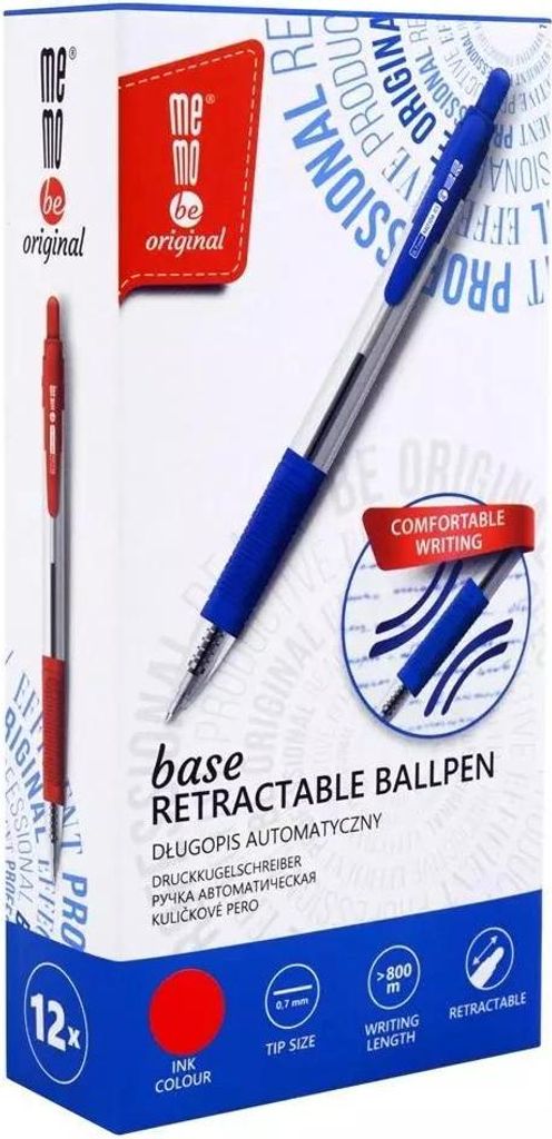 Automatik-Kugelschreiber Base rot (12 Stück) MemoBe