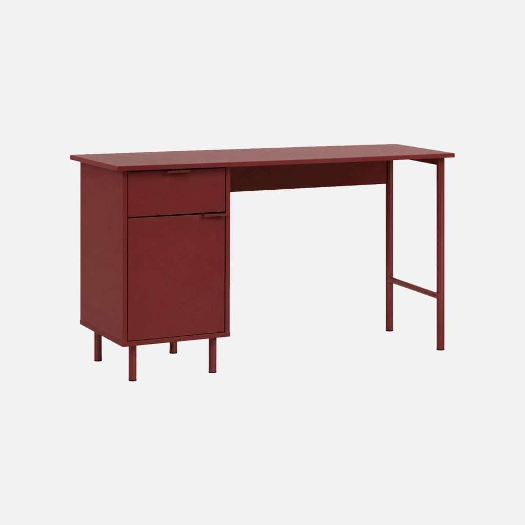 sweeek - Schreibtisch mit Metall und Holzdekor 1 Schublade Produktbild 
