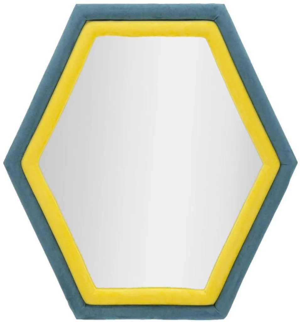 Miroir Mural Tony Jaune 75cm - Cadre Épais et Design Coloré Moderne
