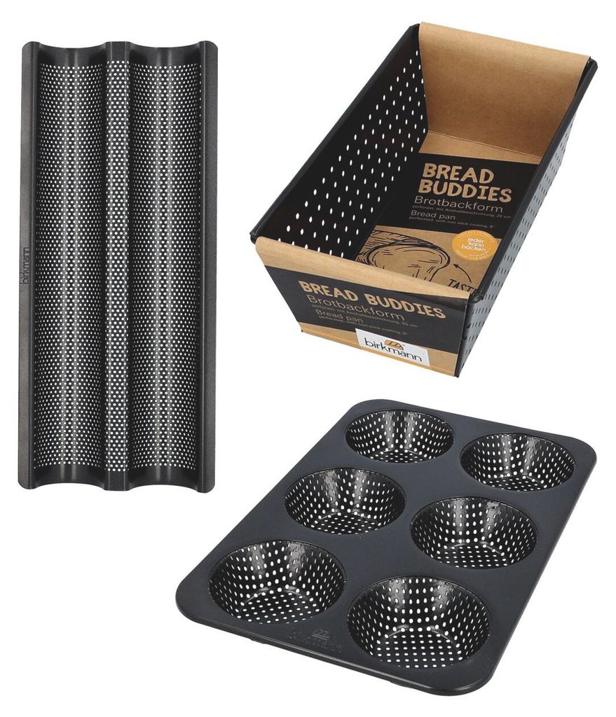 Birkmann Brotzeit-Set, 3-teilig, Antihaft, perforiert, 26x21x11 cm