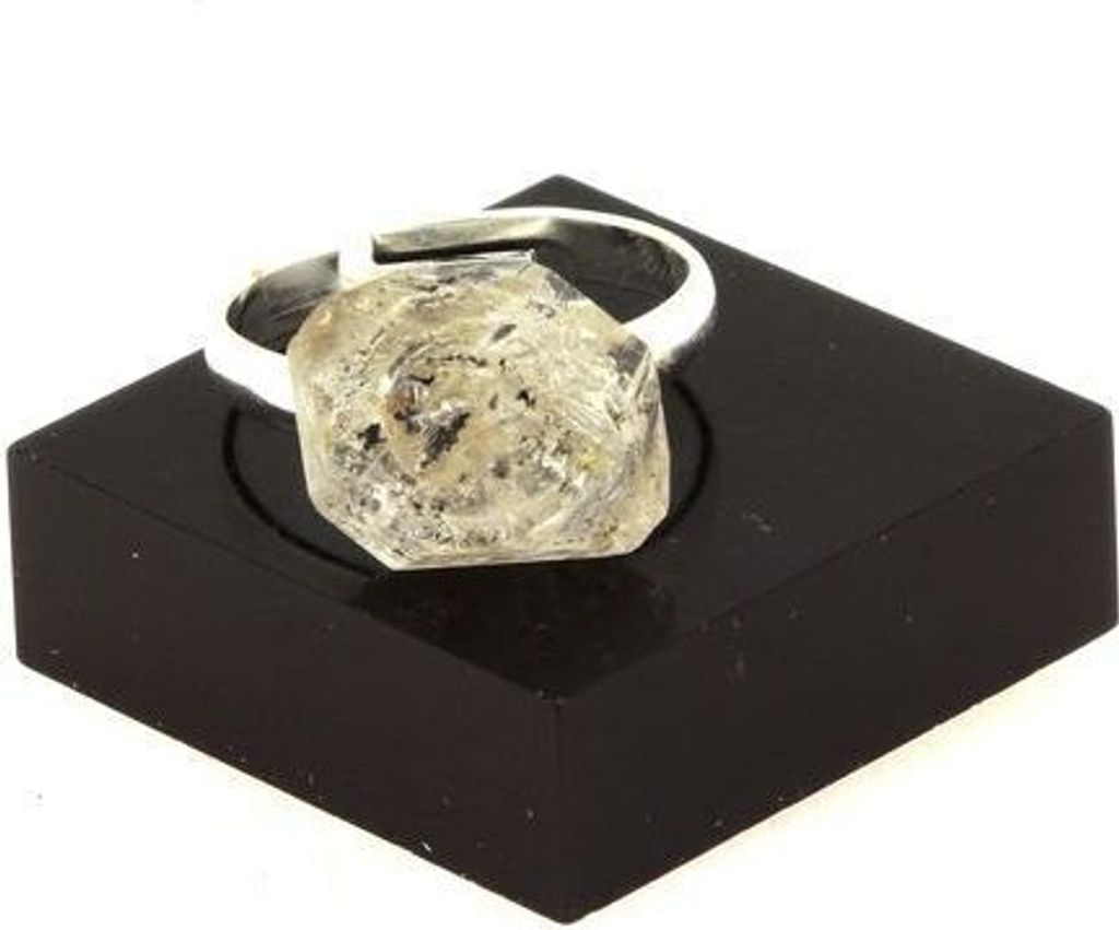 12,84 Karat versilberter Rohöl-Quarzring