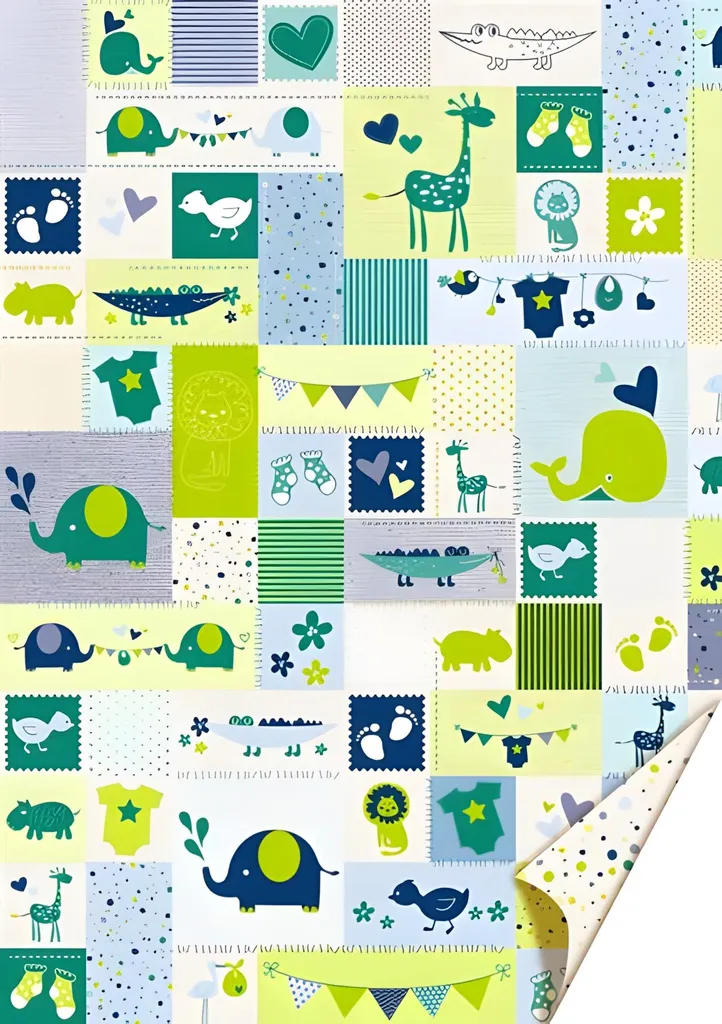 Carton bleu pour faire-part de naissance et scrapbooking Baby Boy 50x70
