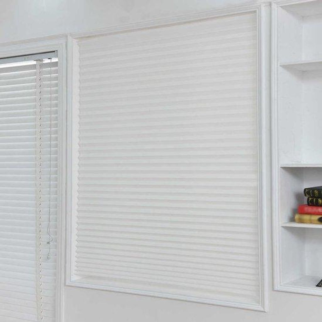 Verduisterende Rollo-Gardinen, 90 cm x 150 cm, weiß, selbstklebend