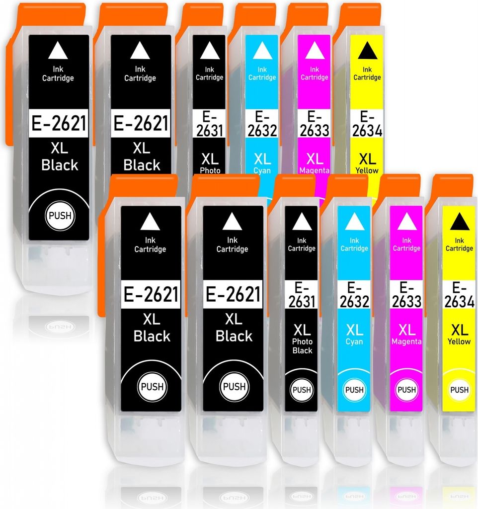 12er Pack Druckerpatronen 26 26XL kompatibel mit Epson XP-810