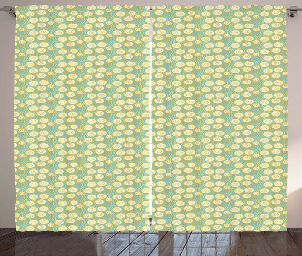 Tenda Orientale Onde Astratte ABAKUHAUS 280x245 cm Giallo Turchese
