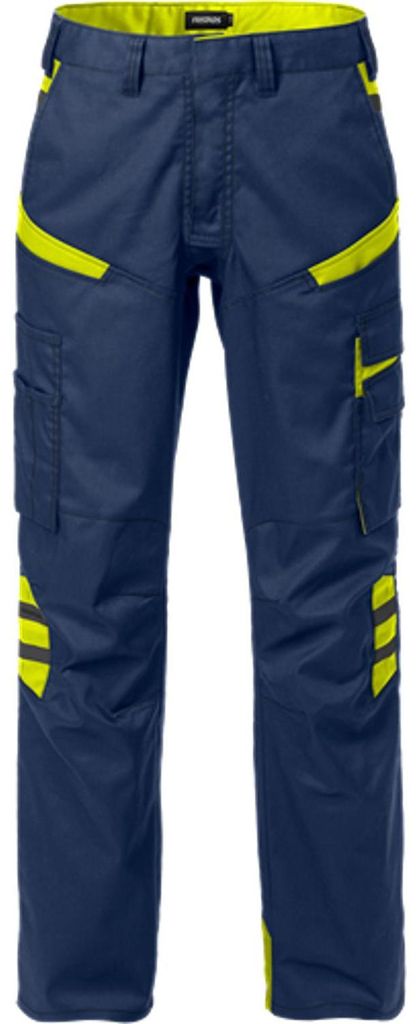 Fristads Damenhose 2554 STFP 129483, Farbe:marine/warnschutz-gelb, Größe:48