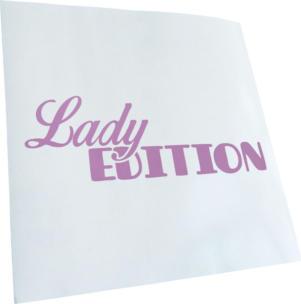 Kiwistar - Autoaufkleber - Lady Edition Girl - Pink - 20x7cm - Aufkleber für Auto, Laptop, Fahrrad, LKW, Motorrad mehrfarbig JDM Decal Racing