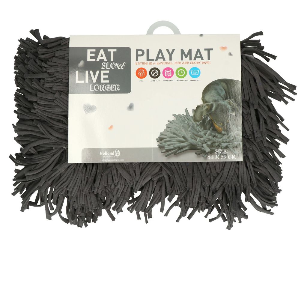 Eat Slow Live Longer Play Mat Grey