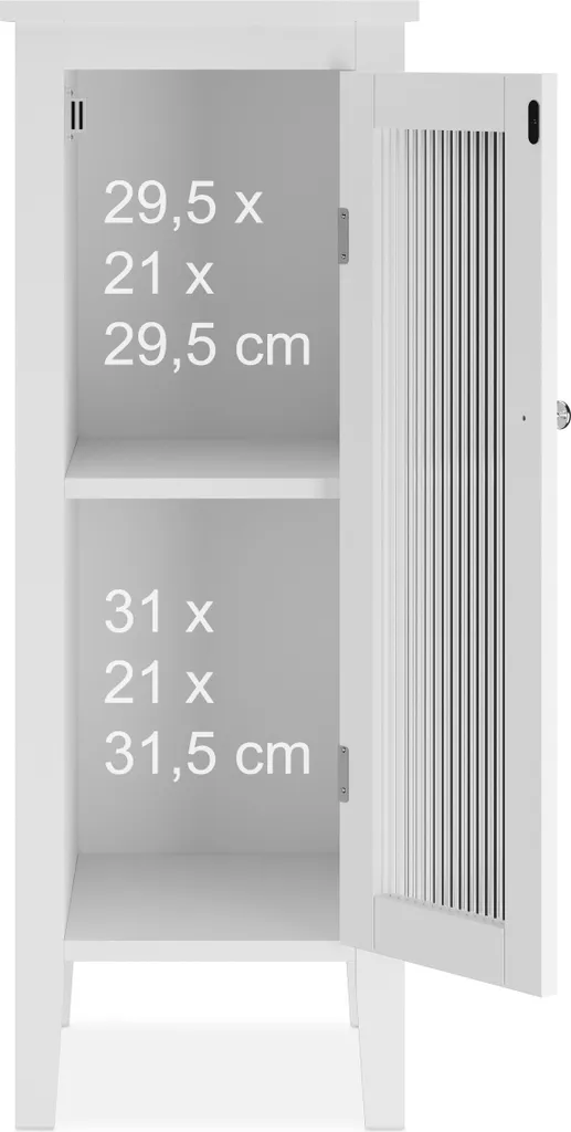 relaxdays Mobile bagno bianco 2 scomparti - 8