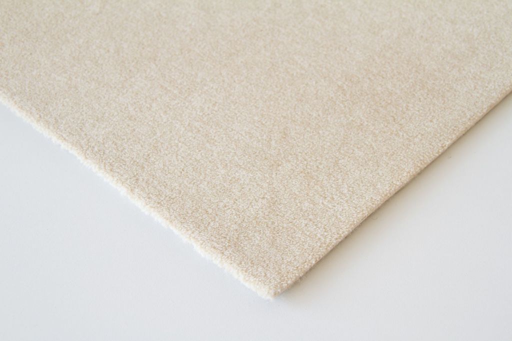 Steffensmeier Velours Teppichboden Venezia Meterware | Auslegware für Kinderzimmer Wohnzimmer Schlafzimmer | Sand, Größe: 400x600 cm