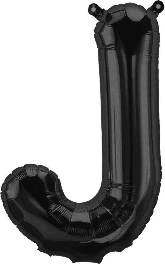 Folienballon Buchstabe J, schwarz, ca. 40 cm, für Produktbild 
