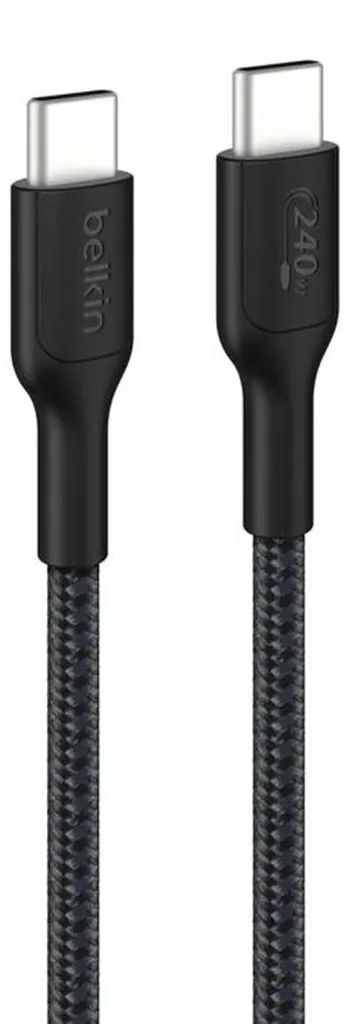 Câble USB-C Belkin CAB025HQ1MBK Noir 1m avec Power Delivery et Sécurité