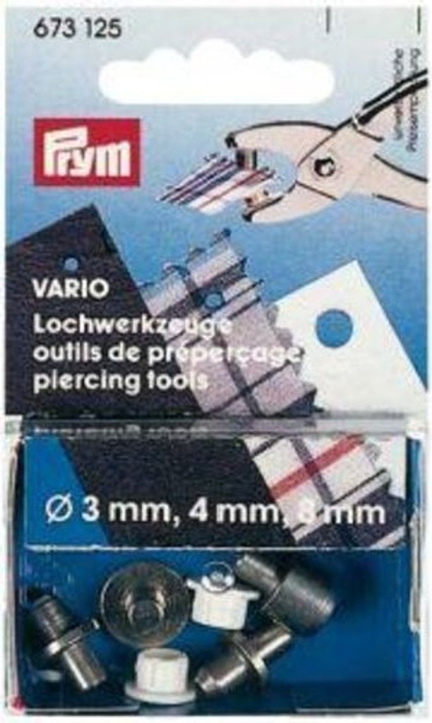 PRYM Lochwerkzeuge Ø 3,4 & 8mm für VARIO-Zange | 673125