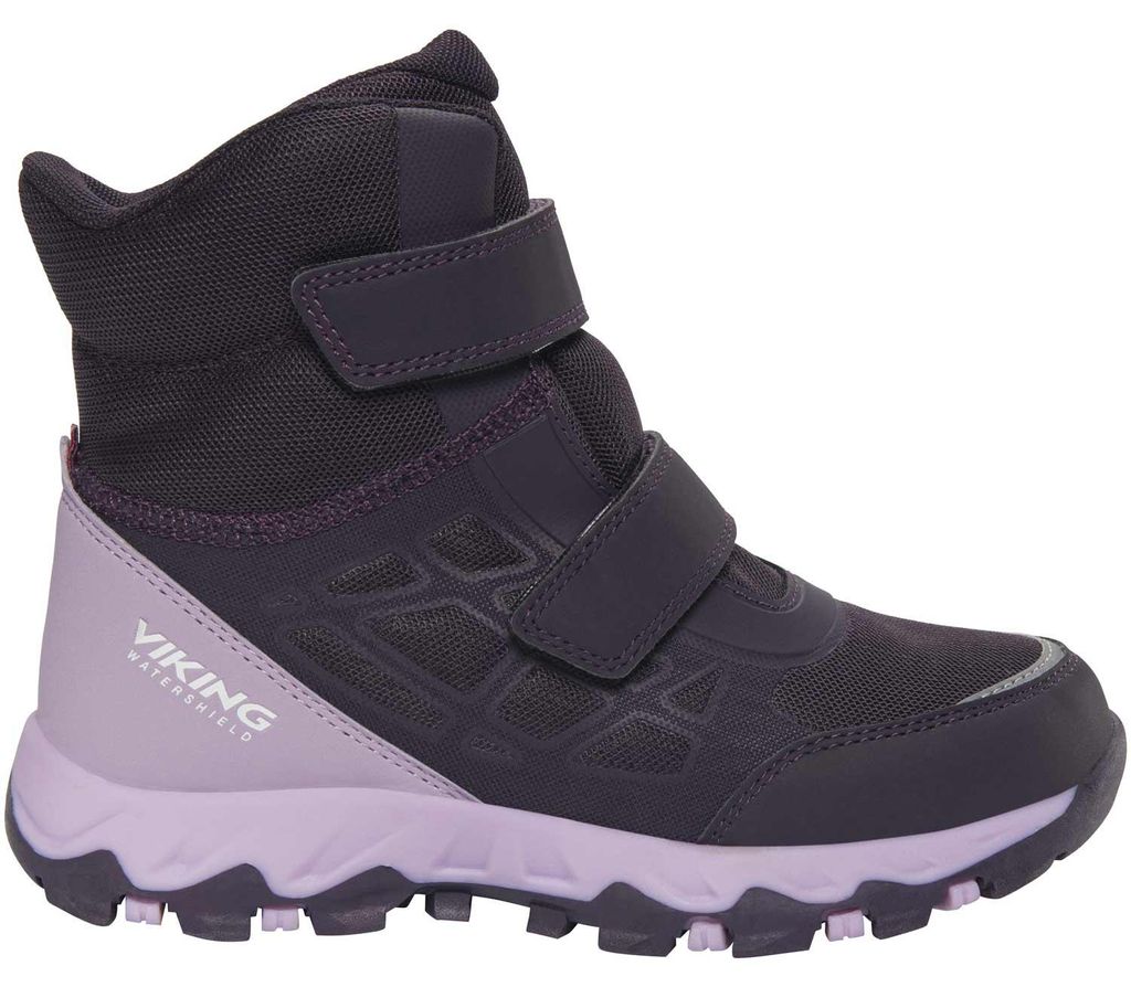 Viking Track Warm WP 2V Mädchen Wasserdichte Winterstiefel mit Warmfutter Aubergine, 3-95615-83