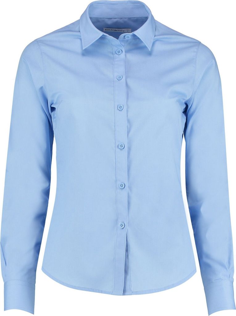 Kustom Kit - Hemd für Damen Langärmlig BC5337 (36 DE) (Hellblau)