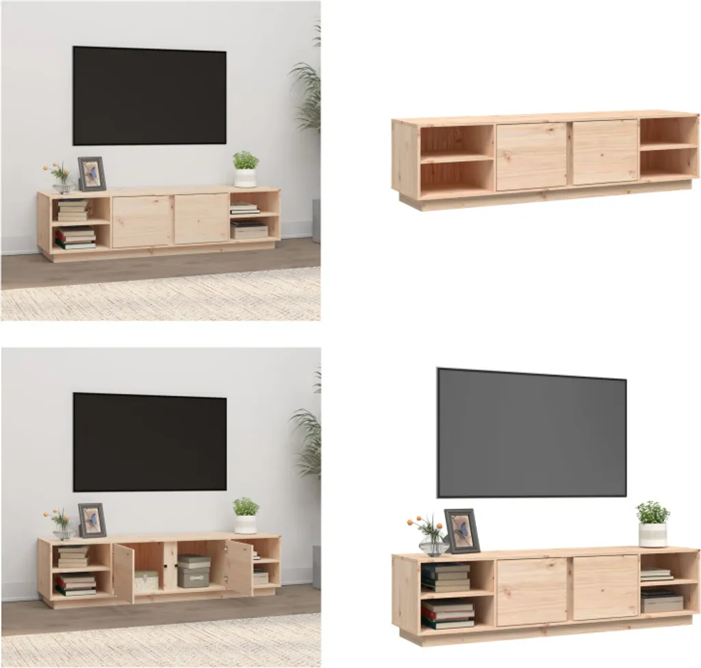 Supporto TV vidaXL 156 cm - Design in Legno di Pino Massello Industriale
