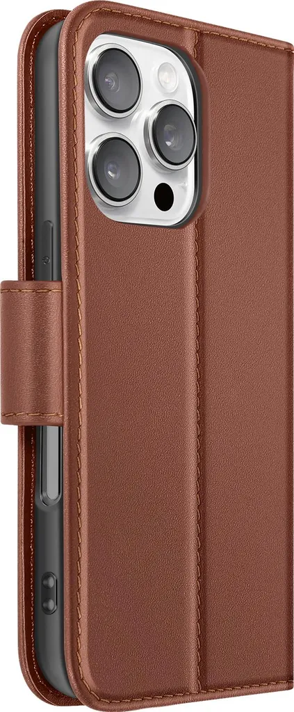 Cover Portafoglio iPhone 16 Pro Avizar Pelle Marrone - Stile Business