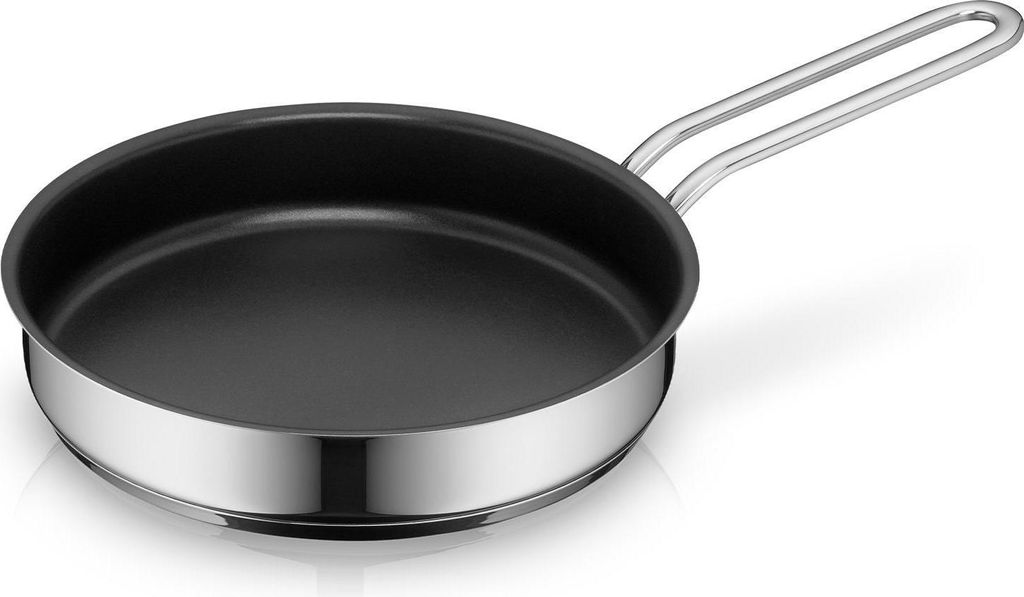 A single frying pan on a white background.