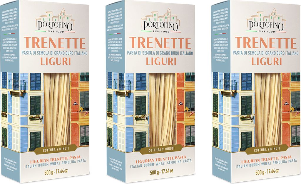 Portofino Fine Food - Trenette Ligurian - Traditionelle ligurische Nudeln - 3 x 500 g