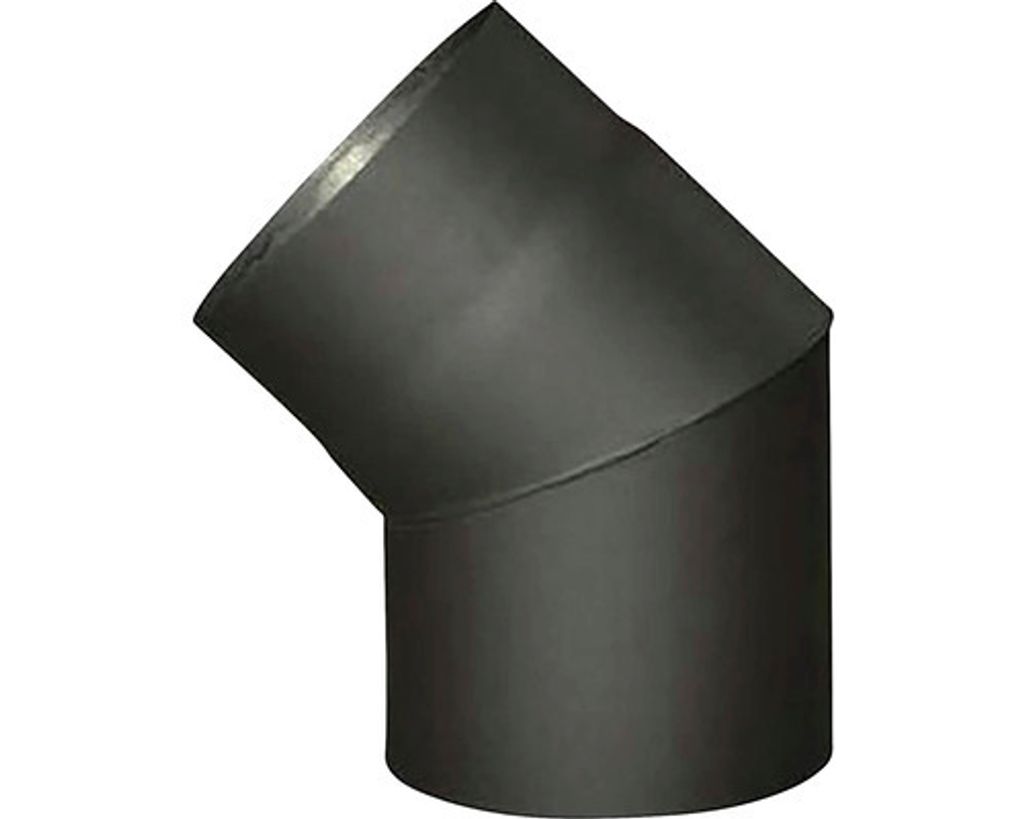 Coude fumée Ø125/45° 1,5 mm noir Image du produit 