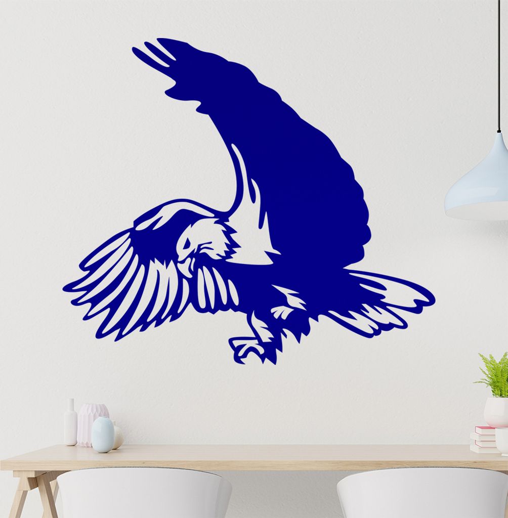 Adler Wandtattoo in 6 Größen - Wandaufkleber Wall Sticker - Dekoration, Küche, Wohnzimmer, Schlafzimmer, Badezimmer