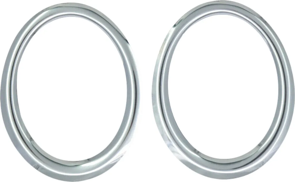 Cornici Fendinebbia Acciaio Inox VW Caddy 3 2K 2010 - Kit Completo