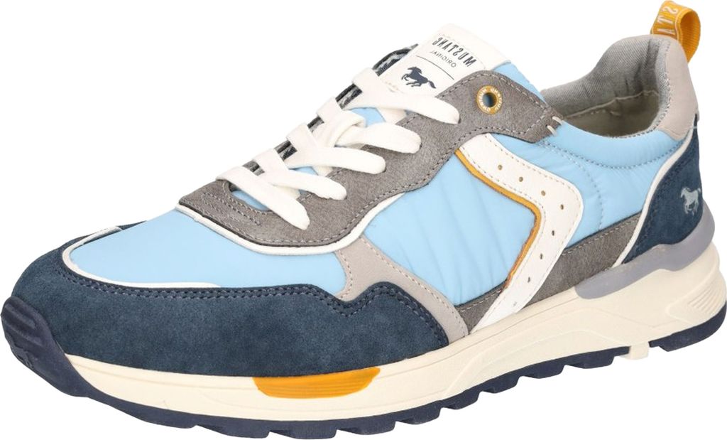 Mustang Herren Sneaker Retro Style mehrfarbig 4186-302, Größe:41 EU, Farbe:Blau