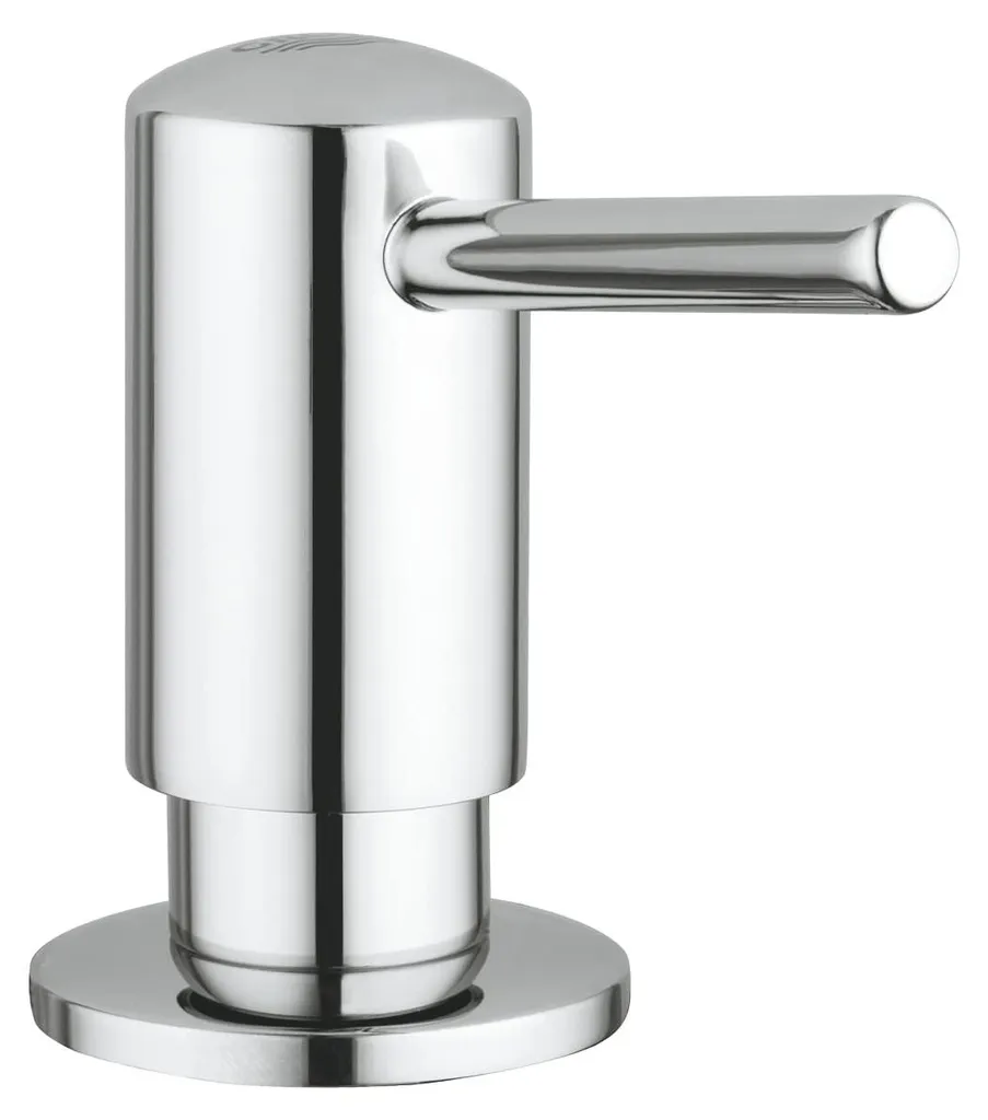 Distributeur savon vaisselle anti-encombrement 0,4L chrome - Gain de place