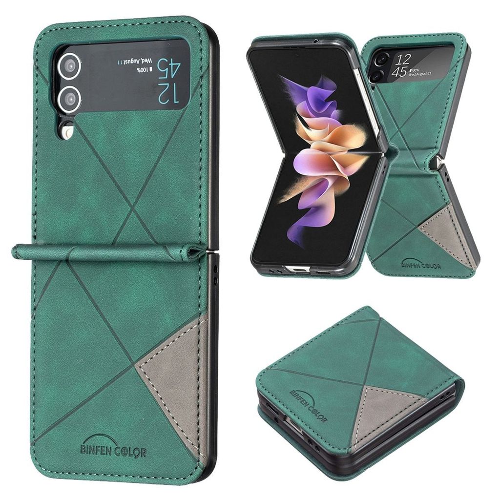 König Design Hülle kompatibel mit Samsung Galaxy Z Flip4 5G Kunststoff Soft Handyhülle - Handy Case Grün