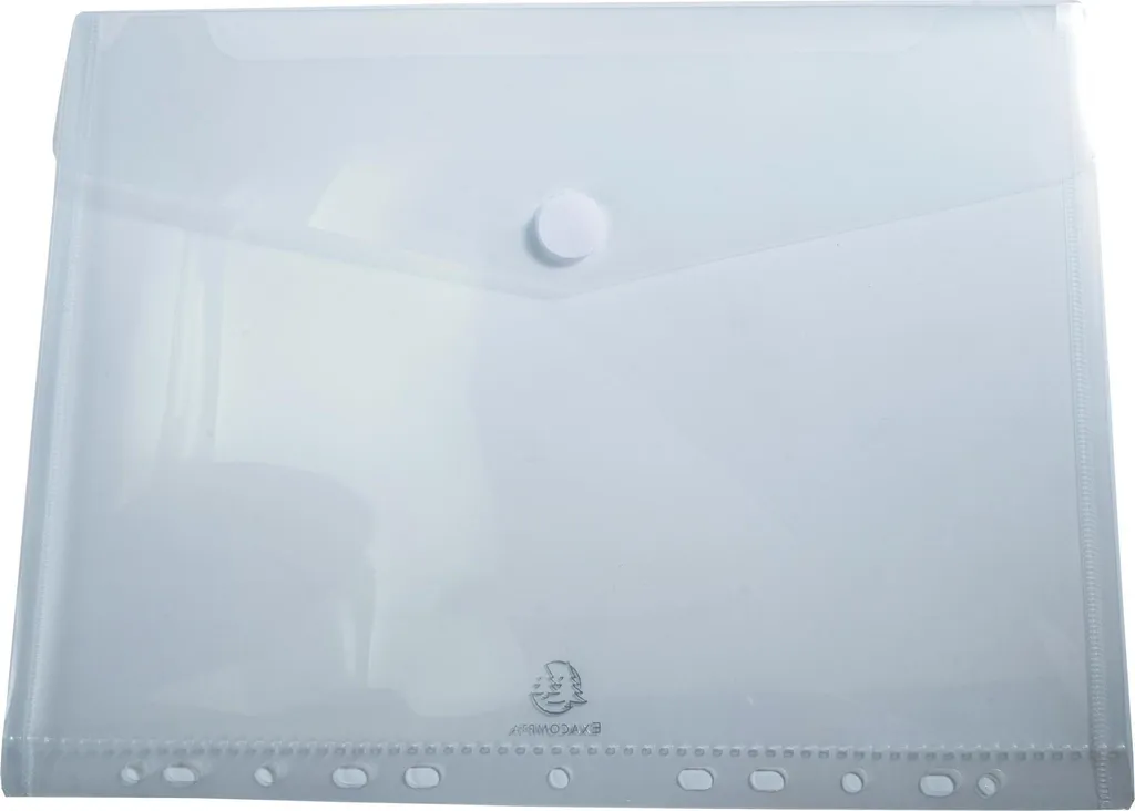 Rangement Classeur A4 : 50 Pochettes-Enveloppes Plastique Transparent