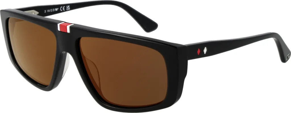 Lunettes de soleil pour homme rectangulaires noires Web WE0358