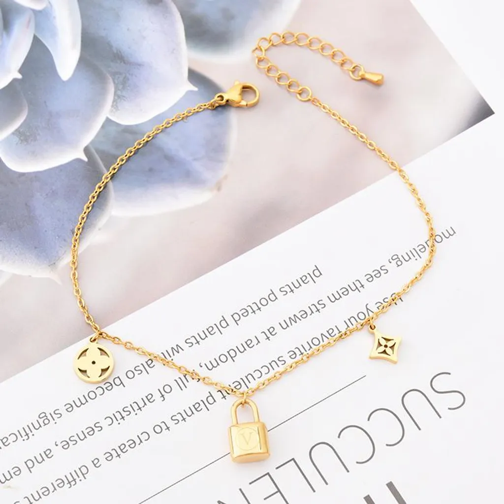 Cavigliera Oro Minimal Acciaio Inossidabile: Classe Quotidiana Donna - 5