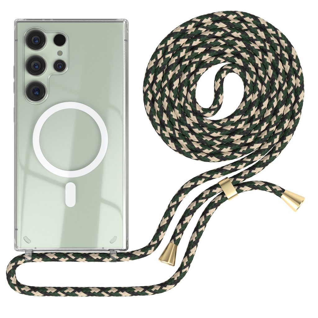 EAZY CASE - Handykette kompatibel mit Samsung Galaxy S24 Ultra Kette zum Umhängen Stoßfest Handyhülle für Galaxy S24 Ultra Silikon Hülle mit B...
