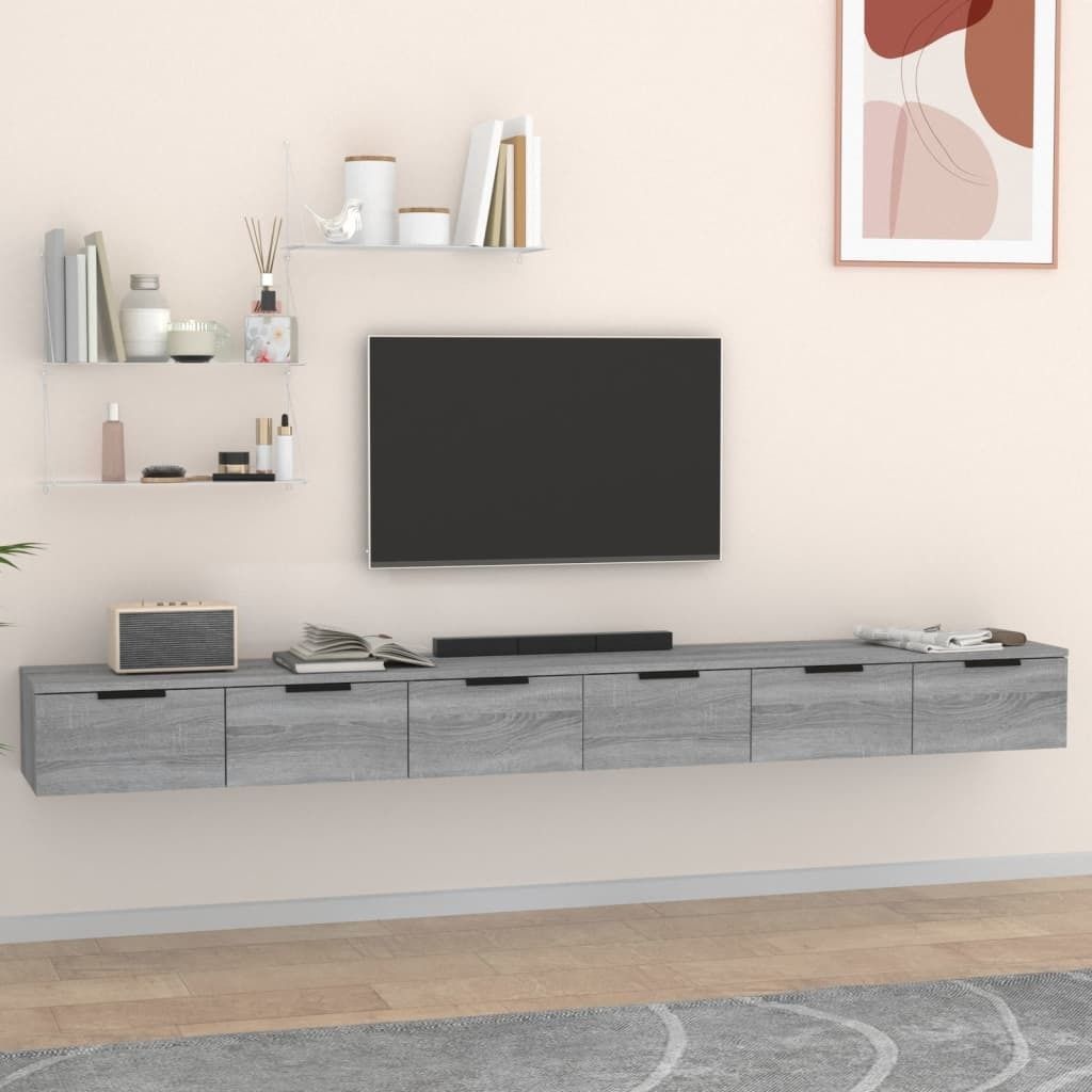 Maison Exclusive - Wandschränke 2 Stk. Grau Sonoma 102x30x20 cm Holzwerkstoff