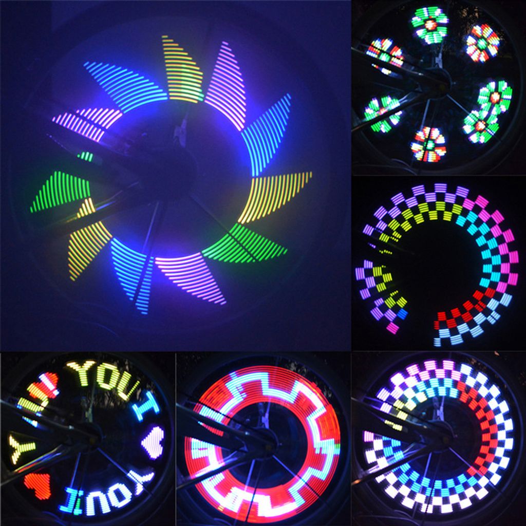 32LED DIY Fahrradlicht Bunte Fahrradrad Speichenlicht Fahrradreifen Signallampe Weiss