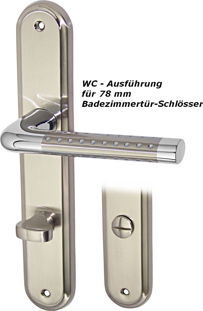 Türbeschlag 1387-M LS WC Chrom - Niro Türgriffe