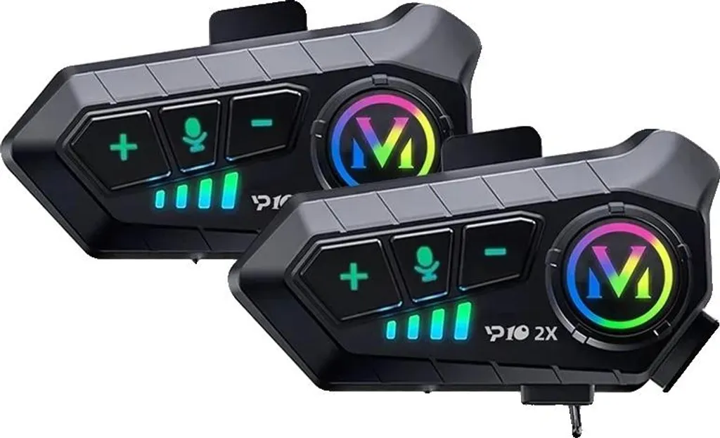 Interfono Moto Bluetooth 5.3 Impermeabile - Doppio Kit 4mik 300m