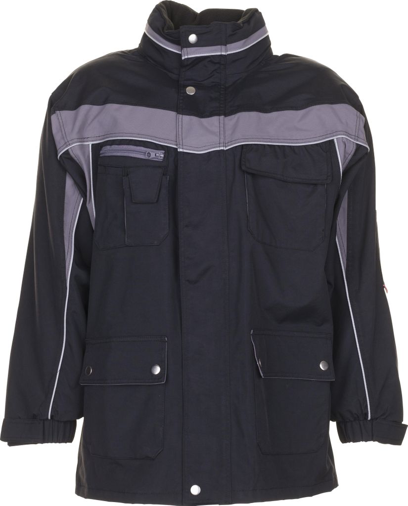 Größe S Herren Planam Plaline Winter Allwetterjacke schwarz zink Modell 2570