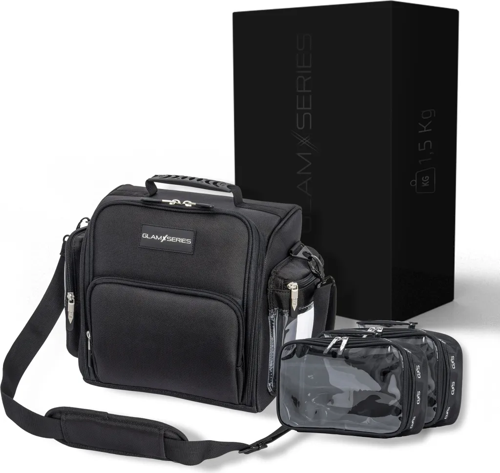 GLAMSERIES GlamTraveler - Organisateur de Maquillage de Voyage avec Miroir