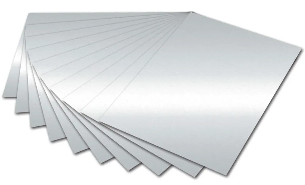 Set 100 Fogli Carta Argento Lucido A4 Folia 6461 per Scrapbooking