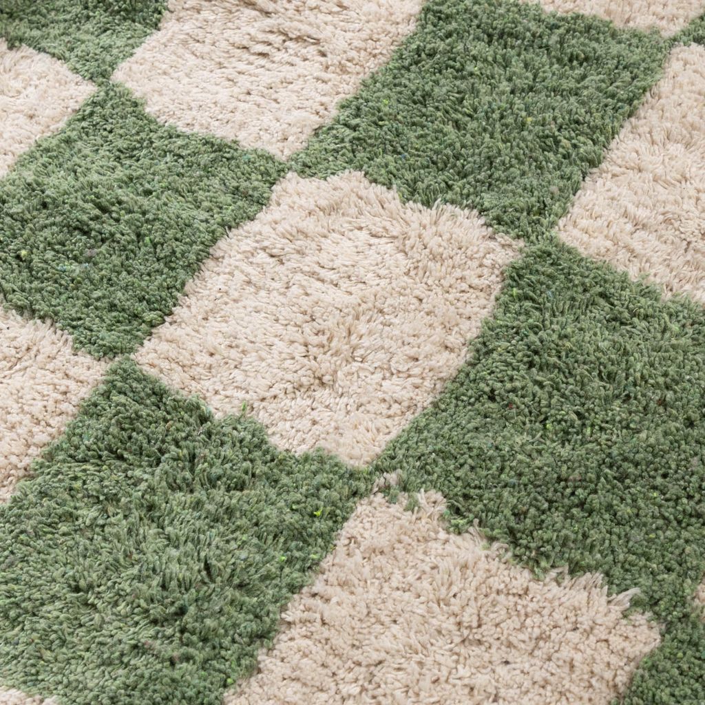 Retro Teppich - Gambit Grün Weiß - 120x170cm - Retro - Produktbild 4