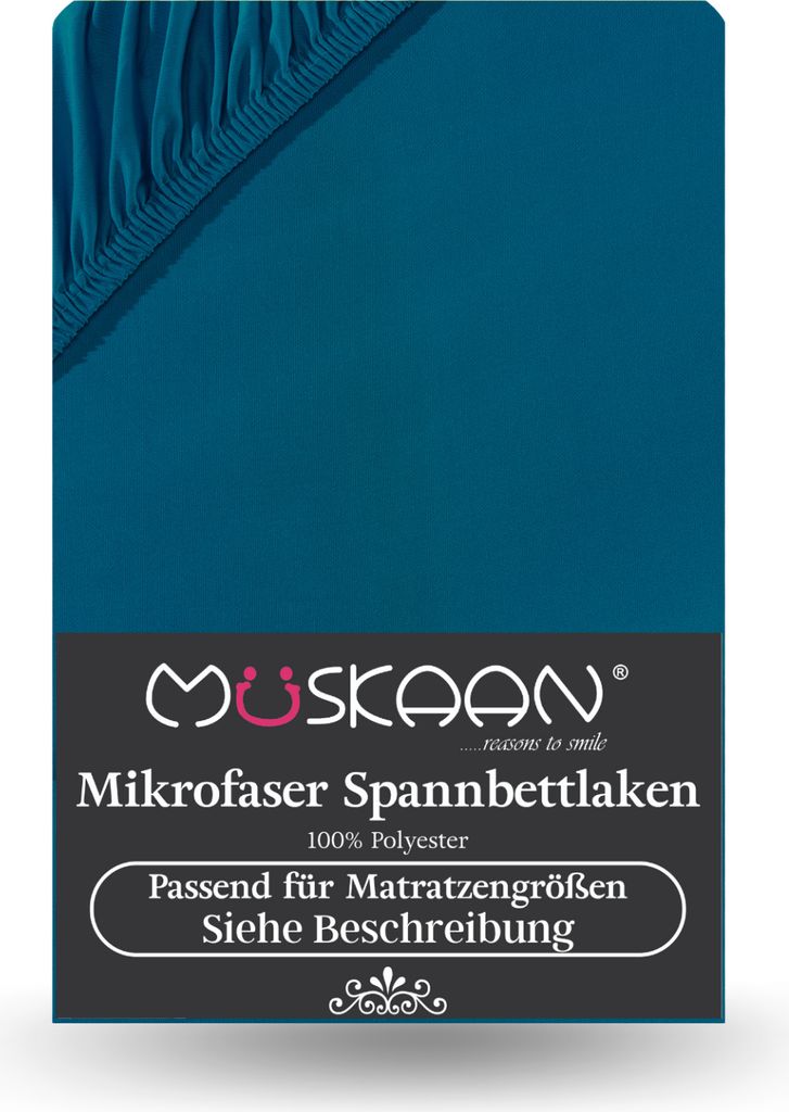 Mikrofaser Spannbettlaken 180x200 cm - 200x200 cm Betttuch Produktbild 
