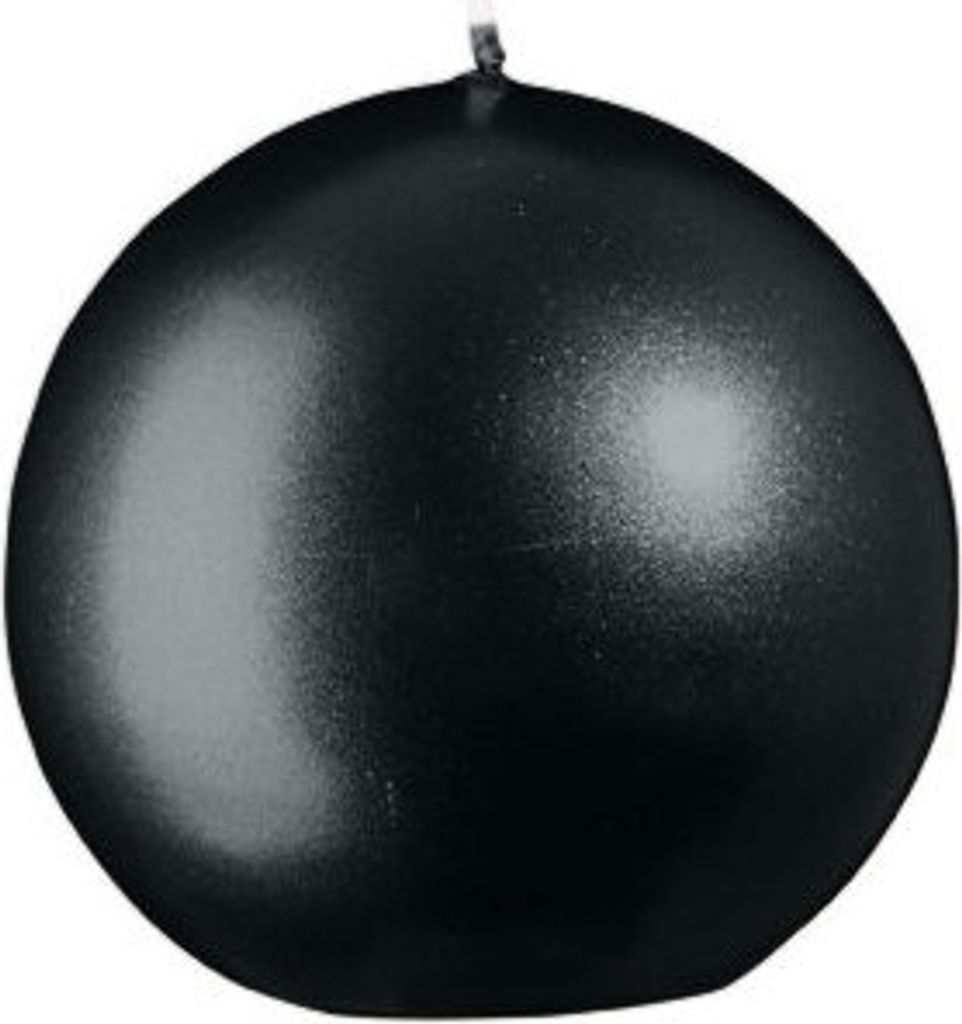 Kugelkerzen Metallic Matt Schwarz Ø 70 mm, 6 Stück