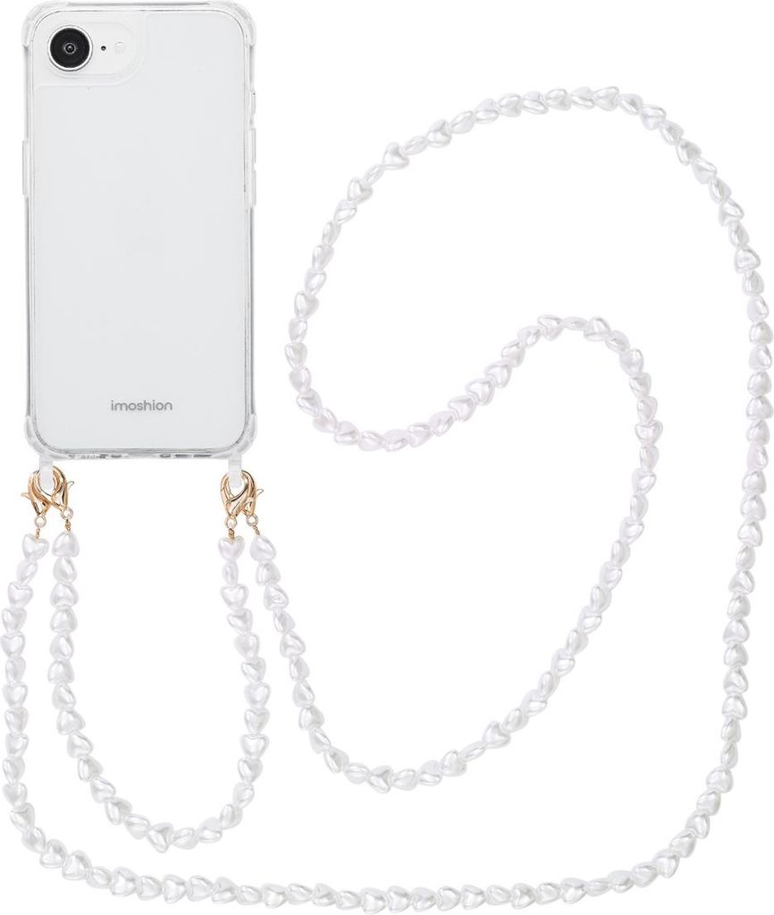 imoshion Back Cover mit Band + Armband iPhone 16e - Perlenherzen